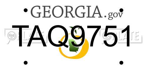 TAQ9751 Georgia License Plate
