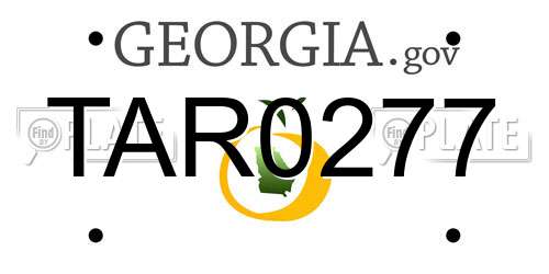 TAR0277 Georgia License Plate