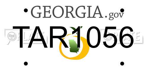 TAR1056 Georgia License Plate
