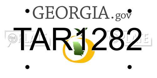 TAR1282 Georgia License Plate