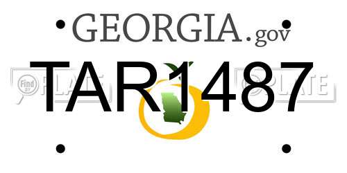 TAR1487 Georgia License Plate