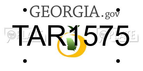 TAR1575 Georgia License Plate