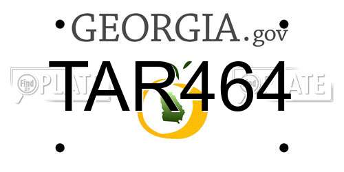 TAR464 Georgia License Plate