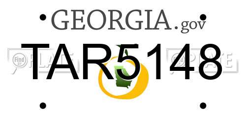 TAR5148 Georgia License Plate