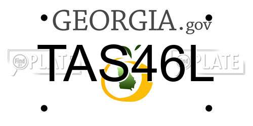 TAS46L Georgia License Plate