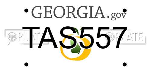 TAS557 Georgia License Plate