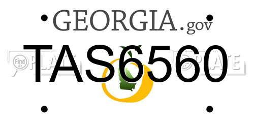 TAS6560 Georgia License Plate