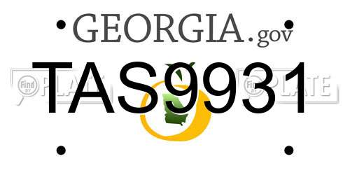 TAS9931 Georgia License Plate