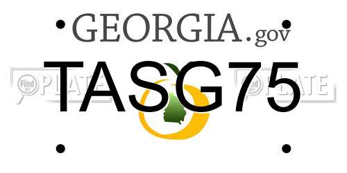 TASG75 Georgia License Plate