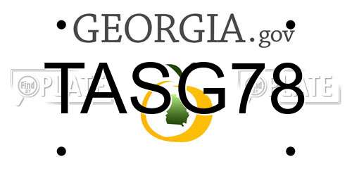 TASG78 Georgia License Plate