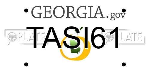 TASI61 Georgia License Plate