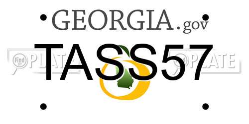 TASS57 Georgia License Plate