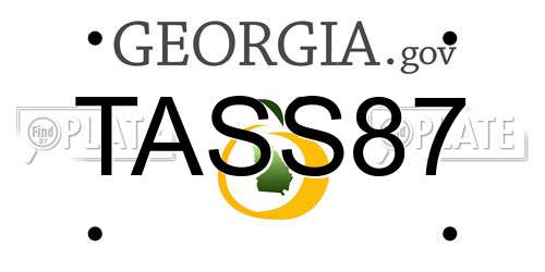 TASS87 Georgia License Plate