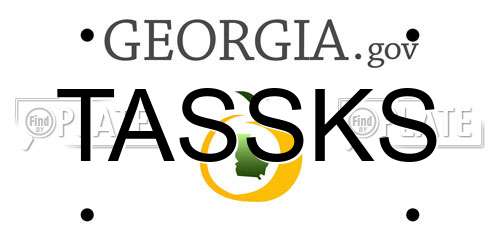 TASSKS Georgia License Plate