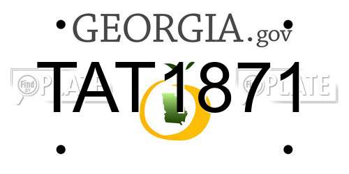 TAT1871 Georgia License Plate