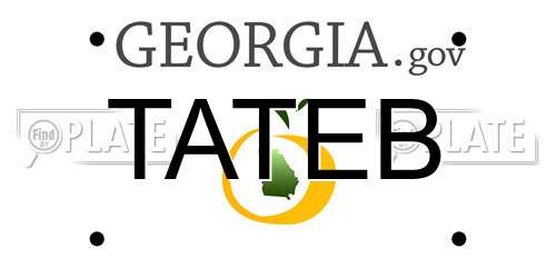 TATEB Georgia License Plate