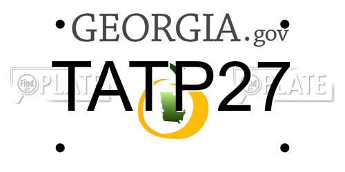 TATP27 Georgia License Plate