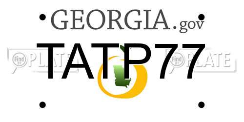 TATP77 Georgia License Plate