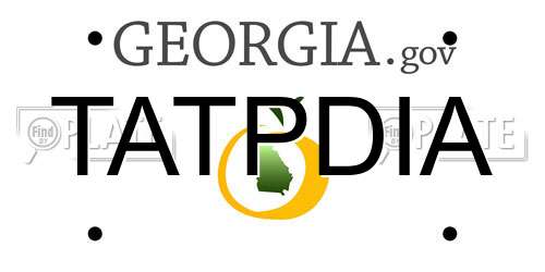 TATPDIA Georgia License Plate