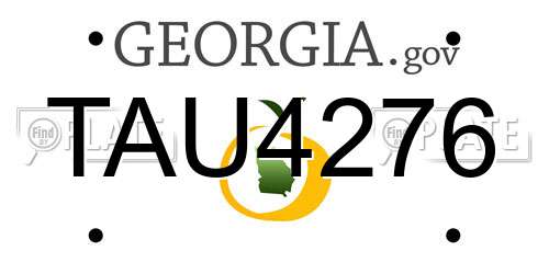 TAU4276 Georgia License Plate