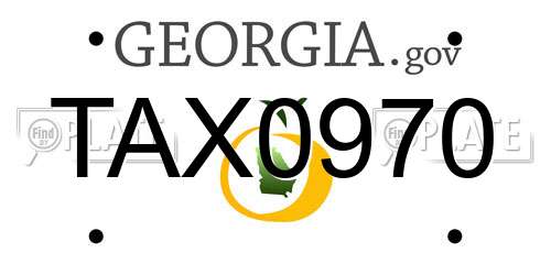TAX0970 Georgia License Plate