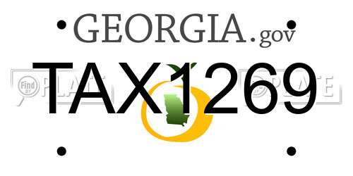 TAX1269 Georgia License Plate
