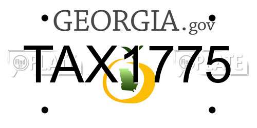 TAX1775 Georgia License Plate
