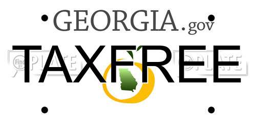 TAXFREE Georgia License Plate