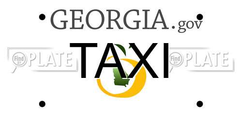 TAXI Georgia License Plate