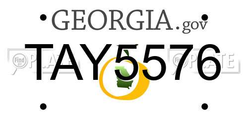 TAY5576 Georgia License Plate