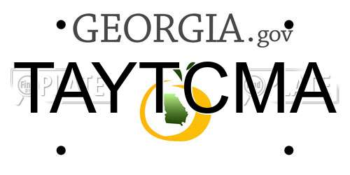 TAYTCMA Georgia License Plate