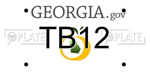 TB12 Georgia License Plate