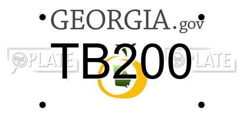 TB200 Georgia License Plate