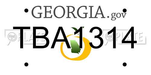 TBA1314 Georgia License Plate