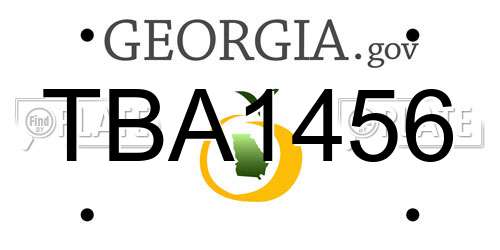 TBA1456 Georgia License Plate