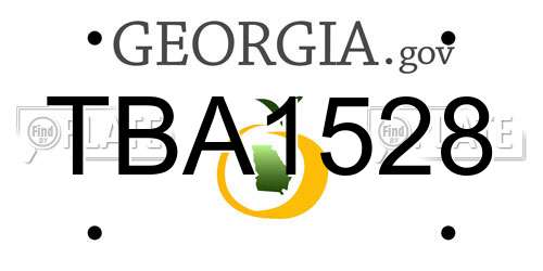 TBA1528 Georgia License Plate