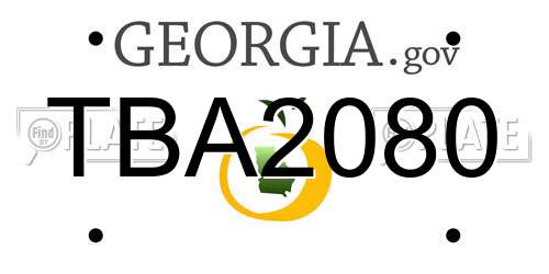 TBA2080 Georgia License Plate