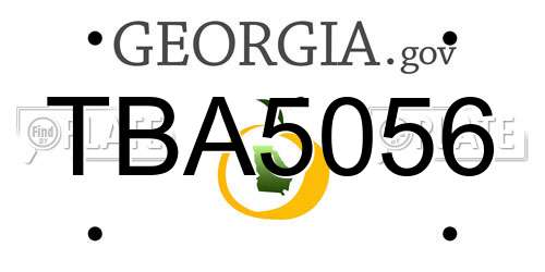 TBA5056 Georgia License Plate