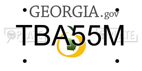 TBA55M Georgia License Plate