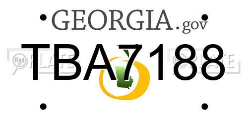 TBA7188 Georgia License Plate