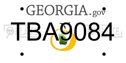TBA9084 Georgia License Plate