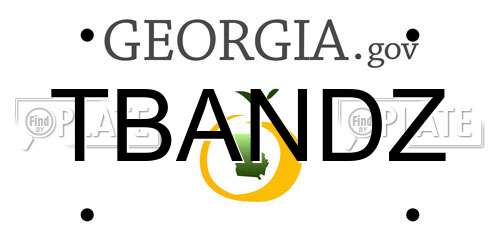 TBANDZ Georgia License Plate