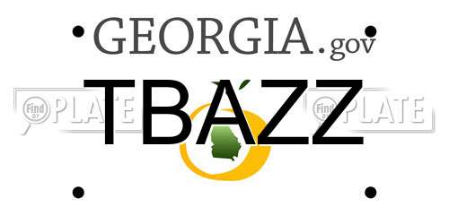 TBAZZ Georgia License Plate