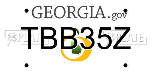 TBB35Z Georgia License Plate