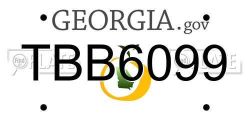 TBB6099 Georgia License Plate