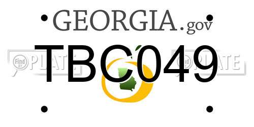 TBC049 Georgia License Plate