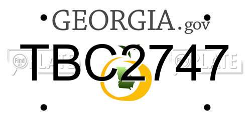 TBC2747 Georgia License Plate