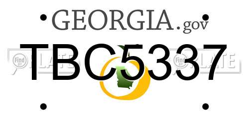 TBC5337 Georgia License Plate