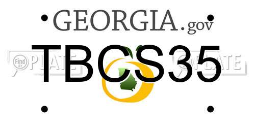 TBCS35 Georgia License Plate