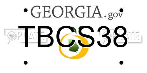 TBCS38 Georgia License Plate
